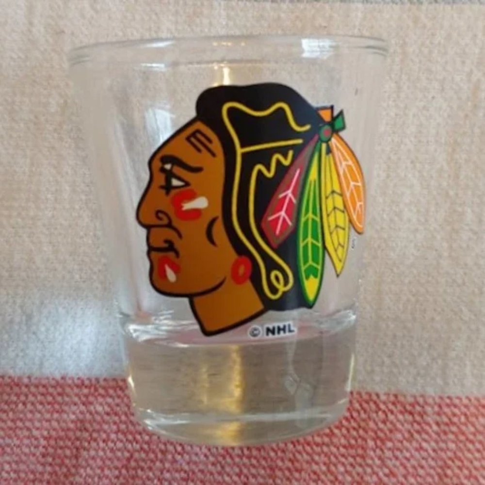 NWOT Chicago Blackhawks Glass Shot Glass